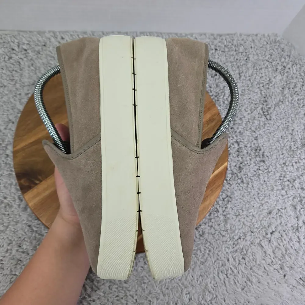 Vince Womens 9.5 Brendon B Brown Suede Slip On Platform Casual Lifestyle Sneaker